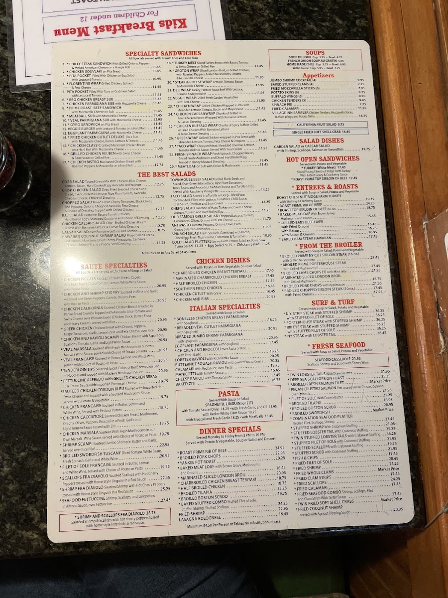 Groton Townhouse Restaurant Menu - Image 5